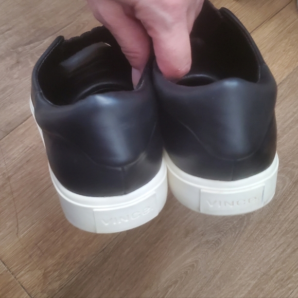 Vince Women's Cantara Black Leather Slip-on Sneaker. - Picture 10 of 14